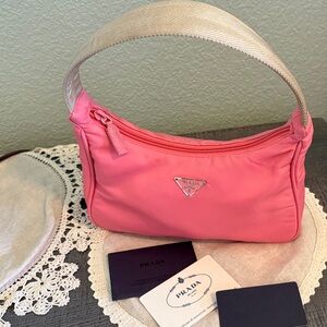 Prada Pink and Cream Shoulder Bag